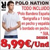 Polo Roly Nation 6640 (bandera de España en cuello y mangas) personalizado