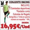 Conjunto deportivo Roly Racing 0452 marcado en pecho con número en espalda.