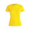 camiseta keya 150 entallada mujer y serigrafiada económica